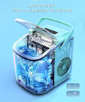 Top Shelf Quick Chill Portable Countertop Ice Maker Knocking Out Nine Cubes In Six Minutes With A Heavy Duty Twenty Six Pound Daily Yield For Weekend Ragers And Zero Mess Self Cleanup Routine self-cleaning function and water inside.
