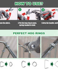 How to use Angled Hog Ring Pliers Kit With Galvanized Hog Rings And Gloves, 360 Rings In 3 Sizes shown with steps