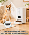 Zero Friction Heavy Duty Appliance Casters And Rollers Silent Silicone Feet For Kitchen Countertops Blenders Ovens Glide Your Gear Without Breaking A Sweat with mini caster wheels next to a dog.