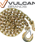 Binder Chain With Grab And Sling Hooks Grade 70 Standard Duty Three Eighths Inch By Eight Foot 6600 Pound Safe Working Load