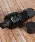 Pro Grade Bike Crank Puller Tool Set For Crank Arm Removal And Repair, heavy duty black carbon steel tool on wood surface