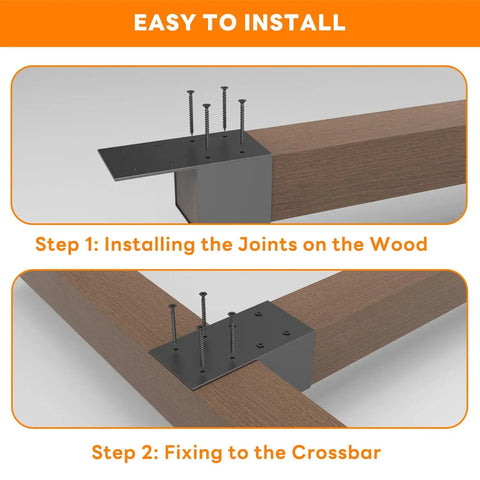Six Pack Pergola Brackets For 4x4 Posts With Actual 3.5x3.5 Inch Size Rafter Post Connectors Deck Railing Kit Wall Mount For Lumber Gazebo Sunroom Carport Outdoor DIY Build