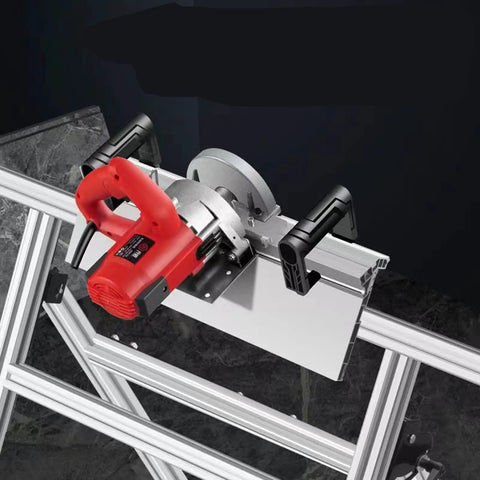Heavy Duty 1800 Watt Electric Tile Bevel Cutter With 43 Degree Chamfering And Water Cooled Setup, red and silver design.
