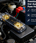 Inline ANL Fuse Holder Kit For 0 2 4 Gauge Wire With Dual 150 Amp Fuses, Easy Direct Connection For Car Audio System Wiring in engine