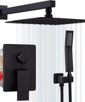 Rain Shower Head With Handheld Spray For High Pressure Waterfall Flow, Large Rain Showerhead With Balanced Water Temperature shown