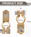 Universal Car Battery Terminal Connector Kit With Pure Copper Terminals And Plastic Covers Easy Quick Release Adapters Durable Corrosion Resistant Adjustable Terminal Assortment For Quick No Fuss Wiring And Reliable Power, showing terminal size measurements.