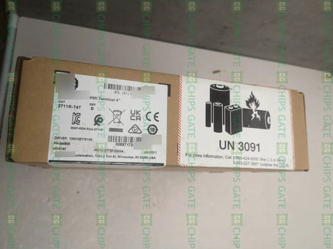 Box label of 2711R-T4T Series B 4 Inch HMI Terminal, sealed industrial panel for harsh environments.