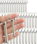 Get These Xuanqiu Quick Release Pins for Furniture And Marine Gear! Showing two M6 ball lock pins held in hand with shiny alloy finish.