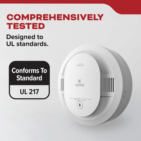 Smoke Detector With Hardwired Power And 10 Year Battery Backup 20SA10V Voice Alerts 85 Decibel Alarm Easy Install 1 Pack Great For Fast Clear Fire Warnings And Home Safety, UL 217