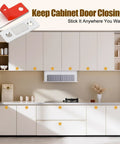 Kitchen with installed 6 Pack Cabinet Magnetic Catch Set For Easy Install No Drill Stainless Steel Strong Magnetic Latch