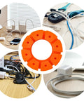 Slick Multi Layer Cable Management Box Keeps Your Entire Workspace And Kitchen Counter Totally Tangle Free Durable Wire Cover with cords organizer round.