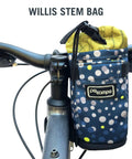 Willis Stem Bag For Bike Handlebar Quick Access Drawstring Pouch For Snacks Phone Water Bottle And Gear on bike handlebar