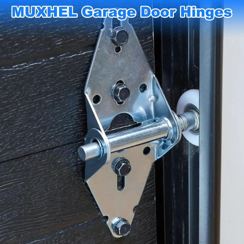 Installed Two Pack Heavy Duty Garage Door Hinges For Variants 1 2 And 3 14 Gauge Galvanized Steel Replacement Parts