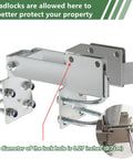 Double Gate Latch For Chain Link Fence 1 3 Eighth Inch Gate Frames, Strong Arm Design, Residential Grade With Padlock Holes