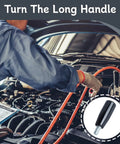 Mechanic using a tool with 4 Pcs Revolving Handwheel Handles With M6 Male Threaded Stem in inset image