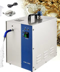 Legit Heavy Duty Jewelry Steam Cleaner Machine For Gold Silver Rings And Watches With Capacious Stainless Steel Basin outputting steam.