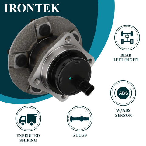 Rear Wheel Hub And Bearing Assembly 512217 2 Pack For Pontiac Vibe 2003 To 2008 Toyota Corolla Matrix Prius 2003 To 2009 With ABS, 5 Lug, FWD, Rear