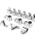 Premium Marine Grade 316 Stainless Steel Boat Hardware Kit With Slide Ends Hinges And Fitting Accessories Perfect For Upgrading Your Yacht Or Bimini Top Rigging In Saltwater Waters, 22mm hardware set
