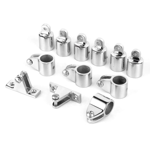 Premium Marine Grade 316 Stainless Steel Boat Hardware Kit With Slide Ends Hinges And Fitting Accessories Perfect For Upgrading Your Yacht Or Bimini Top Rigging In Saltwater Waters, 22mm hardware set