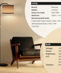Sturdy Metal Arc Floor Lamp With Two Shade Options, 9W LED Bulb, 3 Color Temperatures, Long Power Cord, in a modern room setting