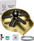 Glass Rinser Cup Washer For Kitchen Sinks 360 Degree Bottle Cleaner Attachment In Stainless Steel Black with accessories