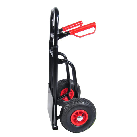 Beast Mode Heavy Duty Foldable Platform Trolley With Double Handles And 10 Inch Rubber Wheels, 330 Lb Load Capacity, Collapsible Moving Cart For Warehouse, Garden, Grocery, Indoor And Outdoor Use; folded side view