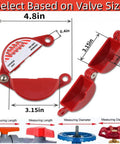 Workhorse Gate Valve Lockout Device with Outdoor Faucet Lock and Safety Padlock dimensions diagram