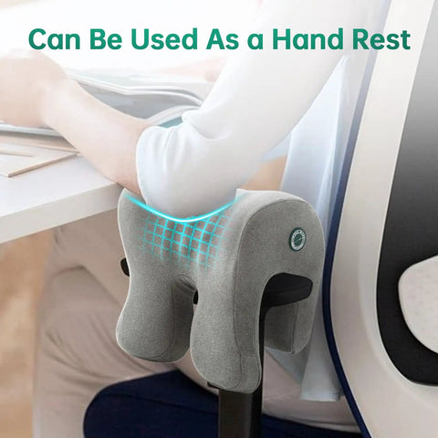 Office Chair Headrest Pillow Attachment And Desk Nap Cushion With Comfy Memory Foam Neck Support, U Shape Hanger Design.