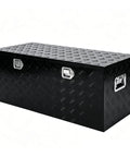 Beefy Heavy Duty Aluminum Truck Bed Tool Box 44 Inch Wide Diamond Plate Waterproof Storage Case with Side Handle and Lock Keys