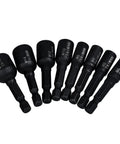 8 Piece M4 To M16 Screw Tap Socket Set With One Quarter Inch Hex Shank Quick Change Machine Tap Holder For Impact Driver