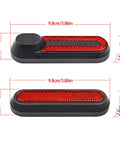 Easy Snap On Reflective Wheel Covers For Electric Scooters Front And Rear No Fuss Quick Install Night Safety Warning Front Fork Reflectors Weatherproof Durable with measurements shown