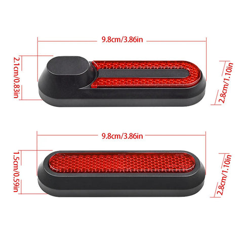Easy Snap On Reflective Wheel Covers For Electric Scooters Front And Rear No Fuss Quick Install Night Safety Warning Front Fork Reflectors Weatherproof Durable with measurements shown