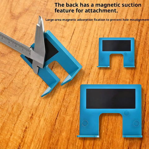 Magnetic Hinge Alignment Jig For Quick No Drill Door And Cabinet Installations With Accurate 2mm Groove Guide For Latch And Door Jamb Cutting Includes 6 Pieces