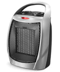1500W Portable Ceramic Space Heater For Indoor Use With 3 Modes Thermostat Adjustable Quiet Under 45dB Tip Over And Overheat Protection Compact Desk Office Heater For Bedroom Silver
