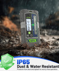 Pulse Mode Ready Laser Receiver With LCD And LED Display For Outdoor Leveling, Green And Red Beams, Up To 660 Feet, IP65 Waterproof, Magnetic Mount And Clamp, Compatible With Pro Laser Levels That Use Pulse Mode, in muddy rain