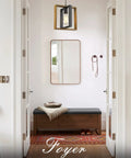 Foyer with Super Cool Rustic Farmhouse Pendant Lighting Fixtures From Solid Wood Hanging Lights
