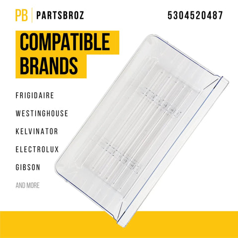 Drawer Assembly For Frigidaire Refrigerator 5304520487 Compatible With AP6886276 PS12718031 ultra durable clear replacement part