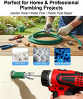 4 In 1 Water Pipe Threader Kit For One Half Inch, Three Quarter Inch, And One Inch Pipes, Carbon Steel Construction, tool set