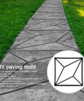 Rhombus Paving Mold For Walkways And Paths DIY Concrete Molds For Garden Courtyard And Patio Easy To Use Paver Kit image