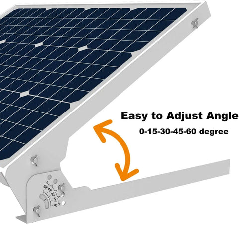 12V 50W Solar Battery Charger And Maintainer With Ultra Smart MPPT Controller, Waterproof Kit, adjustable mount bracket detail