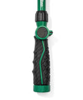 Close-up of 16 Inch Watering Wand For Garden Hose With Thumb Control Lever, 8 Pattern Spray, Non Slip Ergonomic Grip, Carbon Fiber Texture Finish