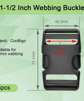 Three Pack One And A Half Inch Plastic Buckle Clips For Strap Replacement Heavy Duty Side Release Buckles For Belts