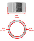 Rear Swing Arm Bushing Kit For Honda Includes Pivot Shafts And Collars Needle Bearing Dust Seals Bolts Nuts And Bearing, sleeve dimensions