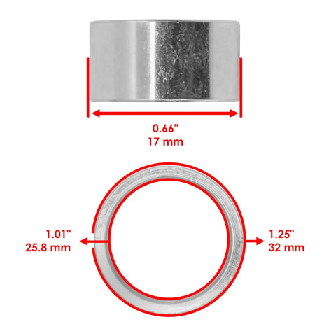 Rear Swing Arm Bushing Kit For Honda Includes Pivot Shafts And Collars Needle Bearing Dust Seals Bolts Nuts And Bearing, sleeve dimensions