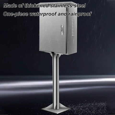 Heavy Duty Electric Vehicle Charger Protection Box And All Season Charging Station Cover Built Tough From Rust Free Stainless Steel large outdoor pedestal in rain.