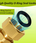 Two Pack 3/4 Inch Garden Hose Swivel Fittings, 360 Degree Male To Female Hose Adapter, No Leak Design With Four Washers And Tape, Easy Connect, Prevents Kinks, Durable Outdoor Watering Connector brass fitting with O-ring seal
