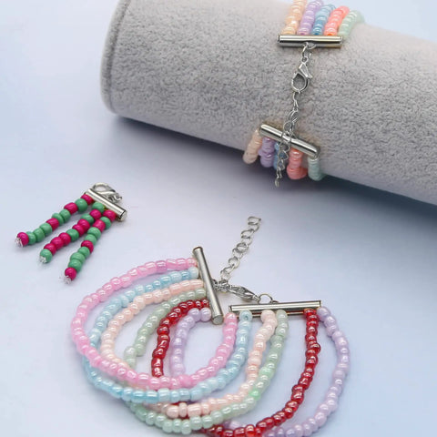 All Size Slider Clasp Jewelry Making Kit With Beading Tube Ends, Open Jump Rings, Lobster Clasps, Chain Extenders And More
