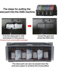 Instructions for inserting Moisture Absorbing Desiccant Packets AMS Ready For Filament Dryer Box