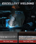 Welder using 130 Amp MIG Welder With Flux Core, Lift TIG And Stick 3 In 1 Portable Inverter Gasless Welder, Synergy Control, 110V