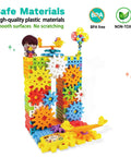 Colorful gear structure from STEM Gear Building Toys Set With 248 Pieces And Electric Drill for kids, high-quality plastic